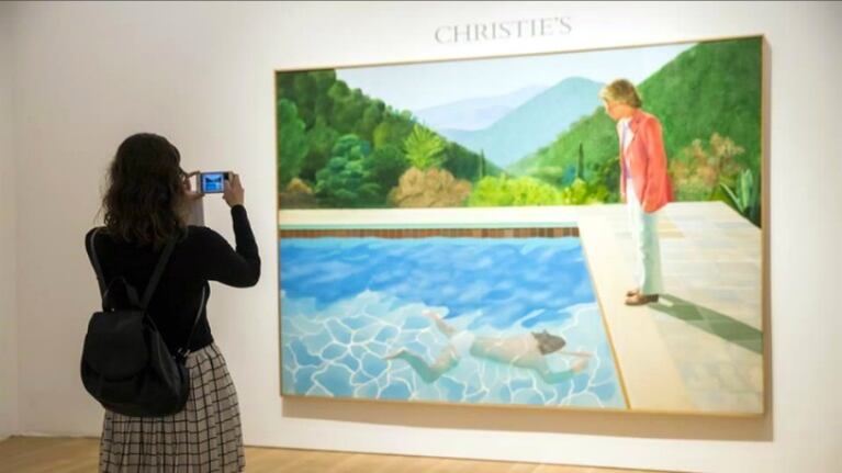 La pintura de David Hockney podría romper un récord en la subasta (Foto: Web)