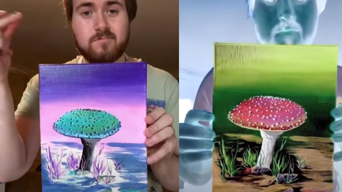 La pintura de este artista cobra vida cuando los colores se invierten gracias a la magia de los filtros