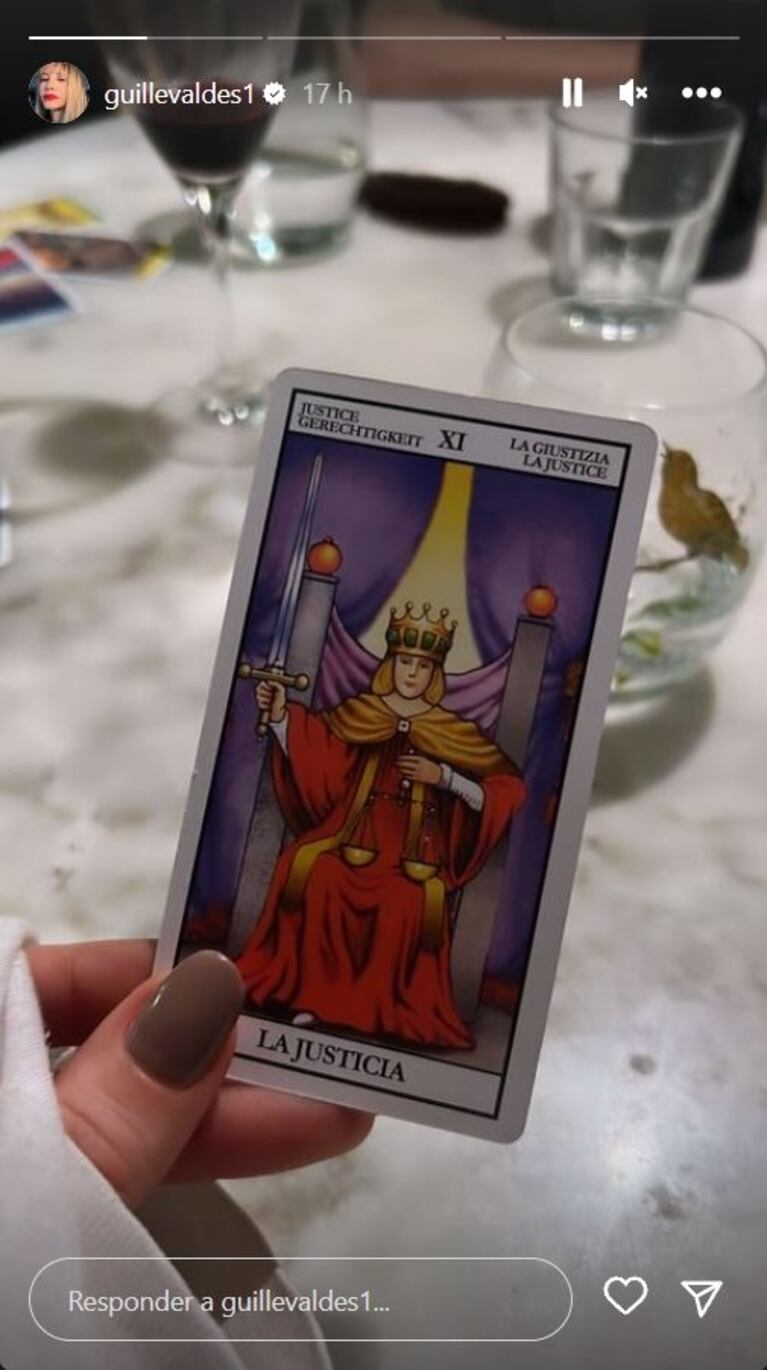 La poderosa carta que le salió a Guillermina Valdés en una tirada de Tarot: La Justicia