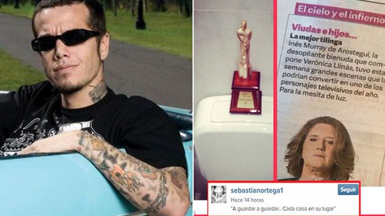 La polémica publicación de Sebastián Ortega (Foto: Web e Instagram)