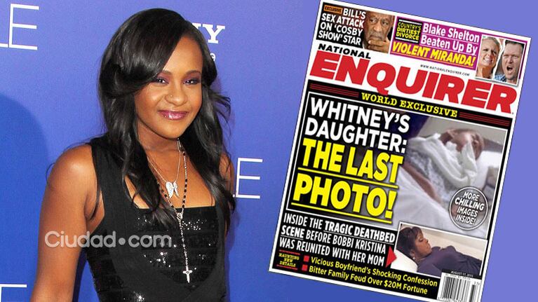 La polémica tapa con la última foto con vida de Bobbi Kristina. (Foto: AFP y web)