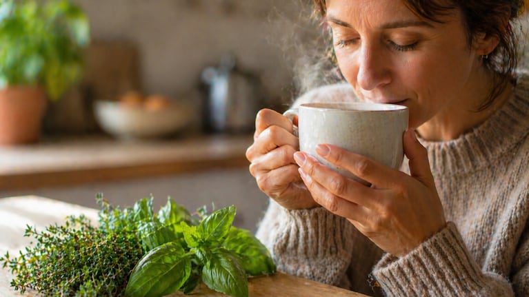 La preparación de la Infusión de albahaca y tomillo es sencilla. Foto: (imagen generada con IA)