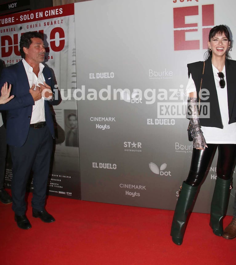 La presencia de China Suárez y Rodolfo Lamboglia en la premiere de El duelo (Fotos: Movilpress)