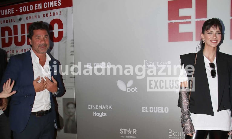 La presencia de China Suárez y Rodolfo Lamboglia en la premiere de El duelo (Fotos: Movilpress)