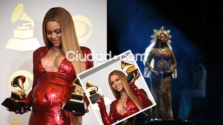 La primera aparición pública de Beyonce tras anunciar su embarazo.