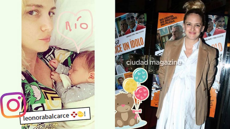 ¡La primera foto con mamá! Leonora Balcarce y la tierna postal junto a su bebé, Río