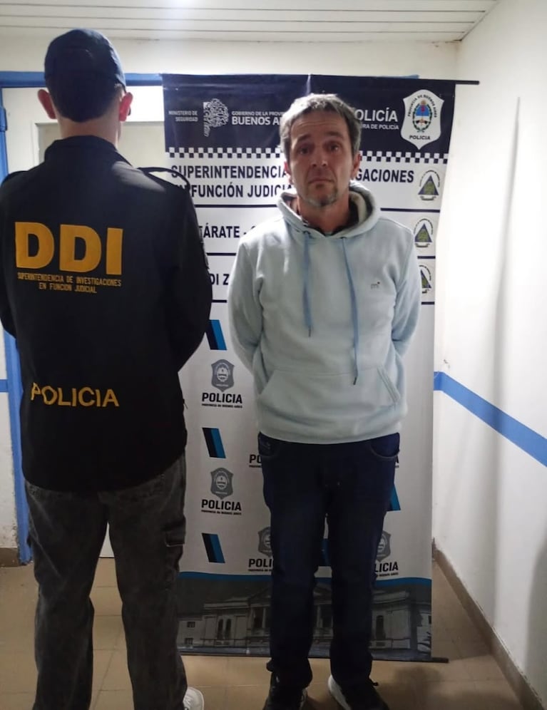 La primera foto de Claudio Contardi detenido. Foto: @karinaiavicoli