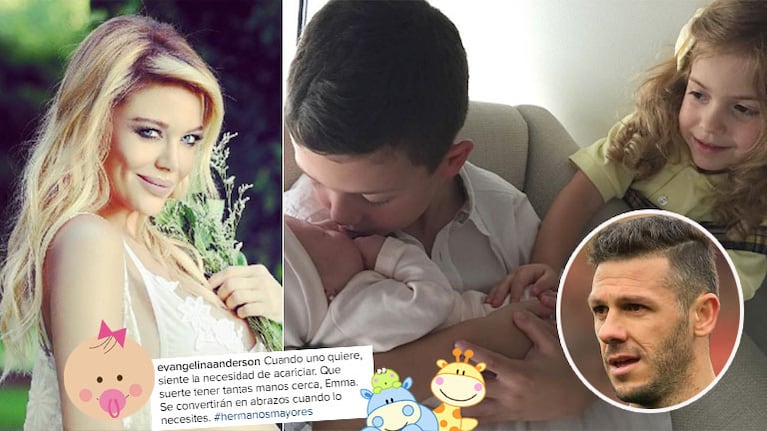 La primera foto de Emma, la hija de Evangelina Anderson y Martín Demichelis (Foto: Instagram)