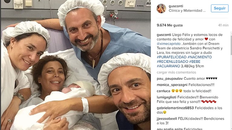 La primera foto de Feliz Conti, el hijo de Ximena Capristo