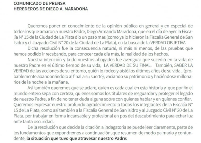 La primera foto de Gianinna, Dalma, Dieguito Fernando Maradona, Claudia y Verónica Ojeda juntos pidiendo Justicia por Diego: "Queremos la verdad"
