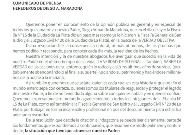 La primera foto de Gianinna, Dalma, Dieguito Fernando Maradona, Claudia y Verónica Ojeda juntos pidiendo Justicia por Diego: "Queremos la verdad"