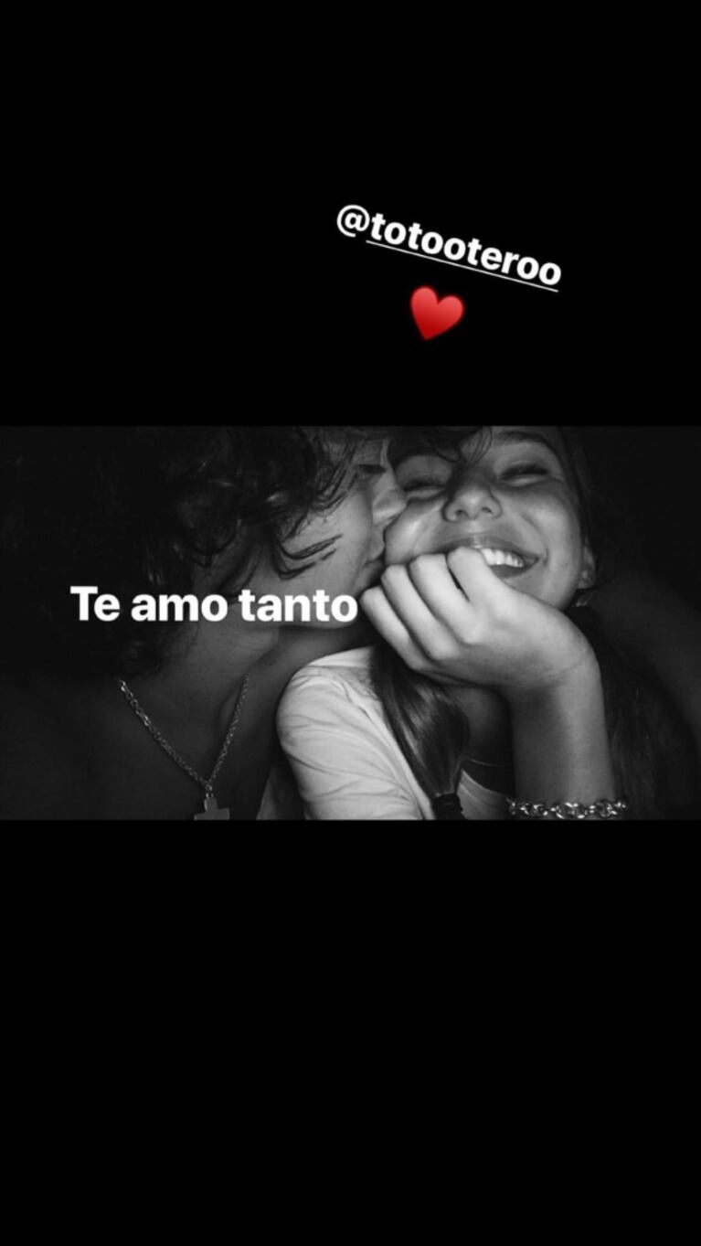 La primera foto del romance de Juanita Tinelli con Toto Otero: "Te amo tanto"