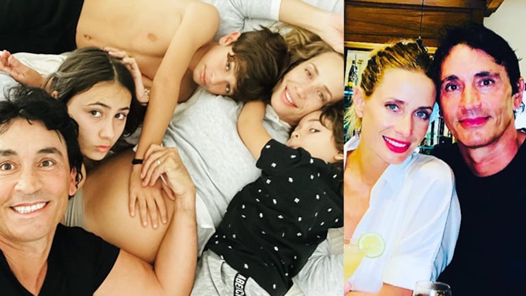La primera foto familiar de Ivana Saccani y Sebastián Estevanez tras confirmar su cuarto embarazo.