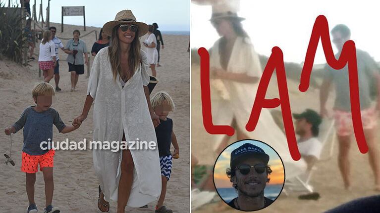 ¡La primera foto! Pampita y Pico Mónaco, juntos en las playas de Punta del Este