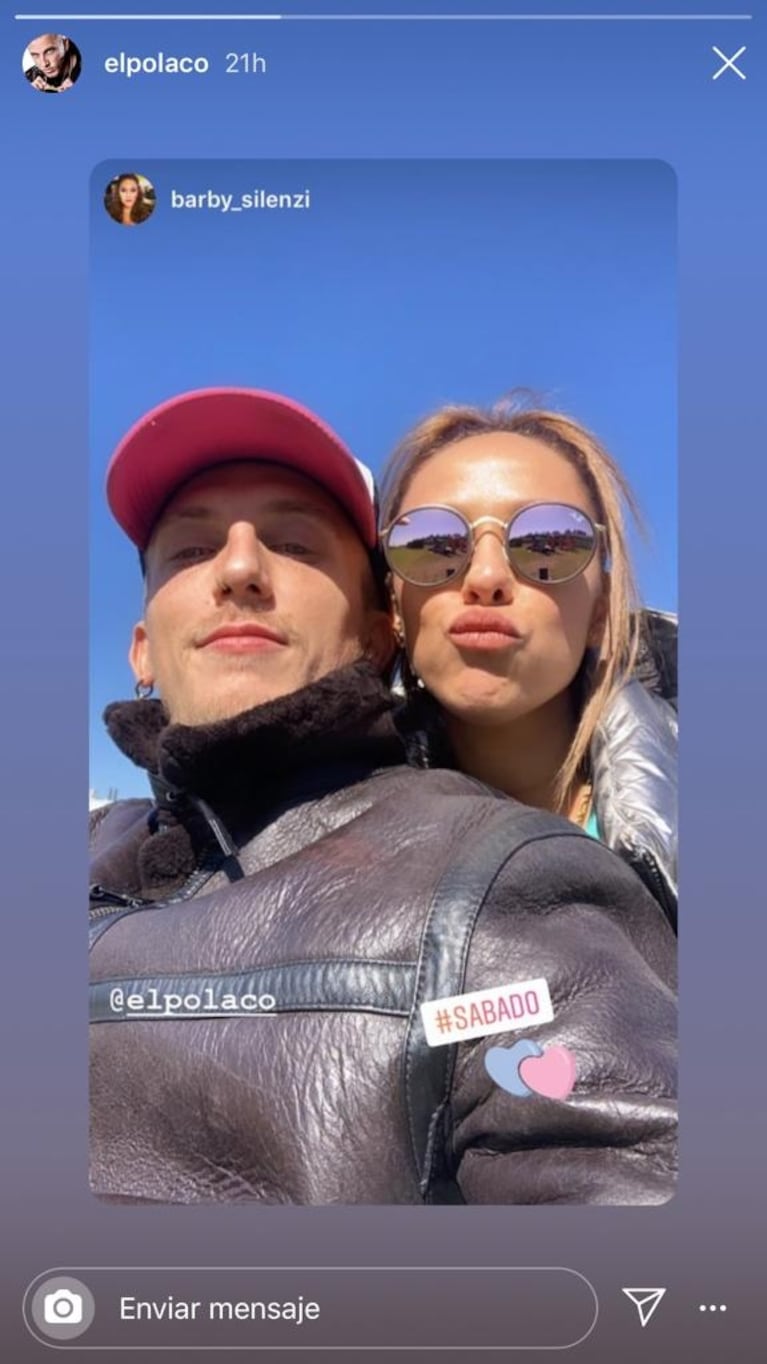 La primera foto romántica de Barby Silenzi y el Polaco, tras confirmar su noviazgo