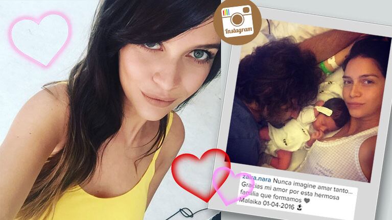 ¡La primera foto! Zaira Nara presentó a Malaika en las redes sociales. Foto: Instagram