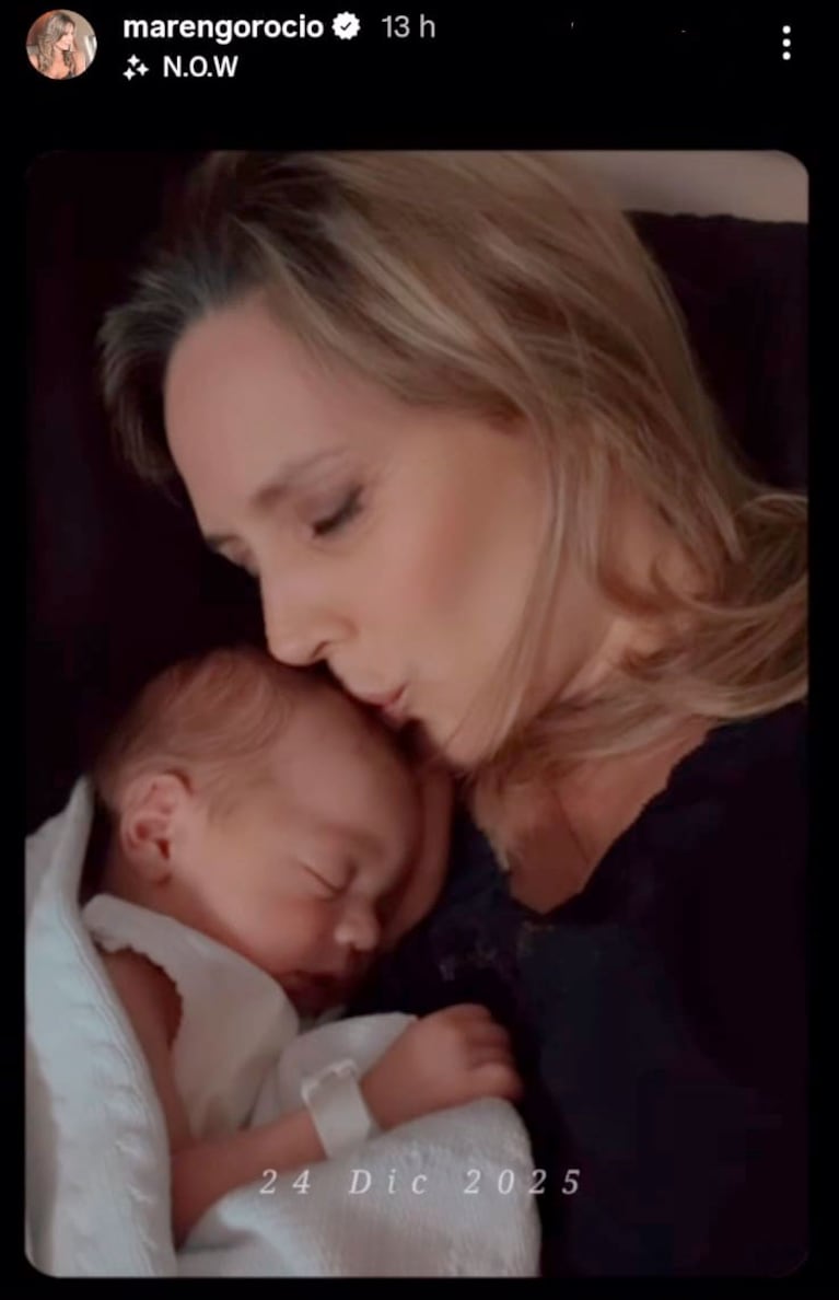 La primera Navidad de Rocio Marengo con su hijo Isidro (Foto Instagram)