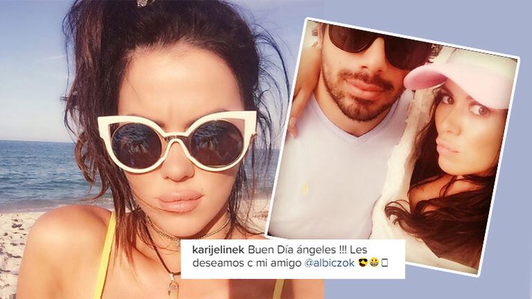 La primera publicación de Karina Jelienk junto al millonario político en Instagram
