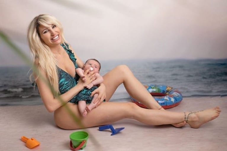 La producción de fotos de Vicky Xipolitakis con su bebé de 2 meses: "Salvador me enseñó el amor verdadero y la paciencia, ja"