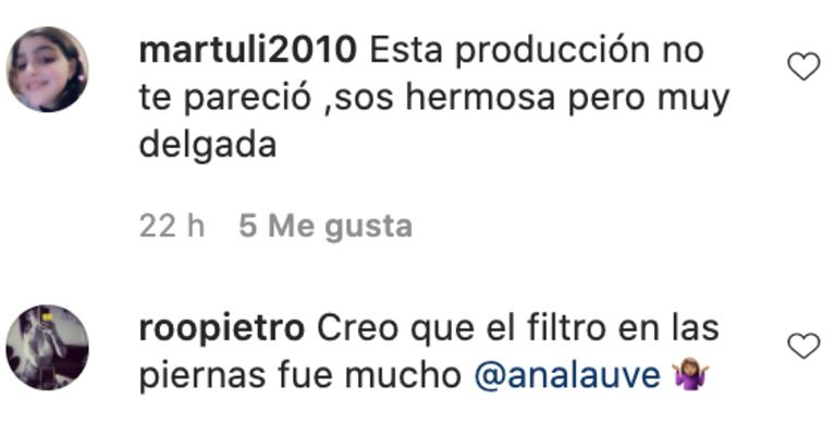 La producción en ropa interior de China Suárez que alertó a sus seguidores: "Sos hermosa pero estás muy delgada"