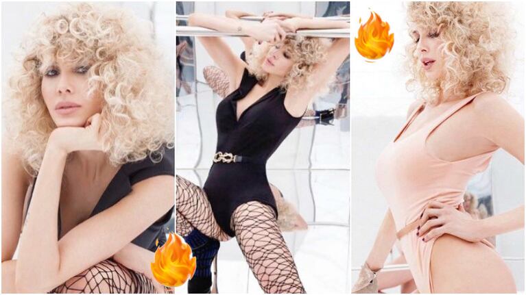 La producción sexy de Guillermina Valdés con look ochentoso (Fotos: Instagram)