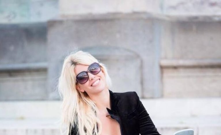 La producción sexy de Wanda Nara, en Torino (Foto: Twitter).