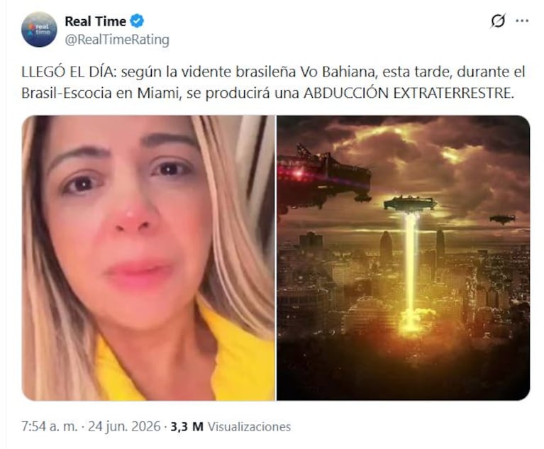 La profecía que desató una ola de memes y reacciones en redes sociales (Foto: Captura de X).