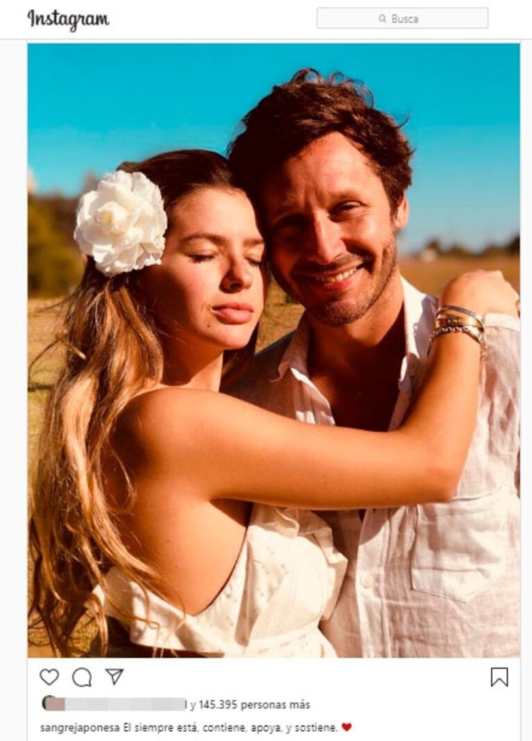La profunda declaración de amor de la China Suárez a Benjamín Vicuña: "Él siempre está, contiene y sostiene"