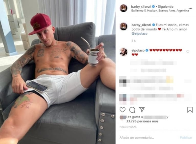 La provocativa foto que Barby Silenzi compartió del Polaco tras la polémica: "Él es mi novio, el más potro del mundo"