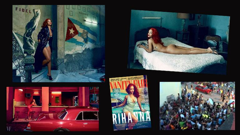 La provocativa producción de Rihanna en Cuba. (Foto: Vanity Fair)