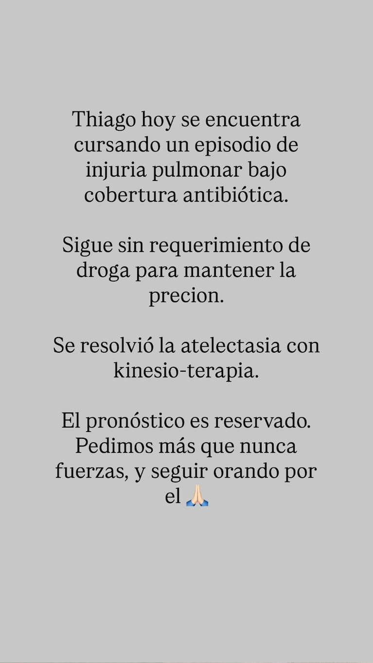 La publicación de Daniela Celis en Stories de Instagram el martes 23 de septiembre.