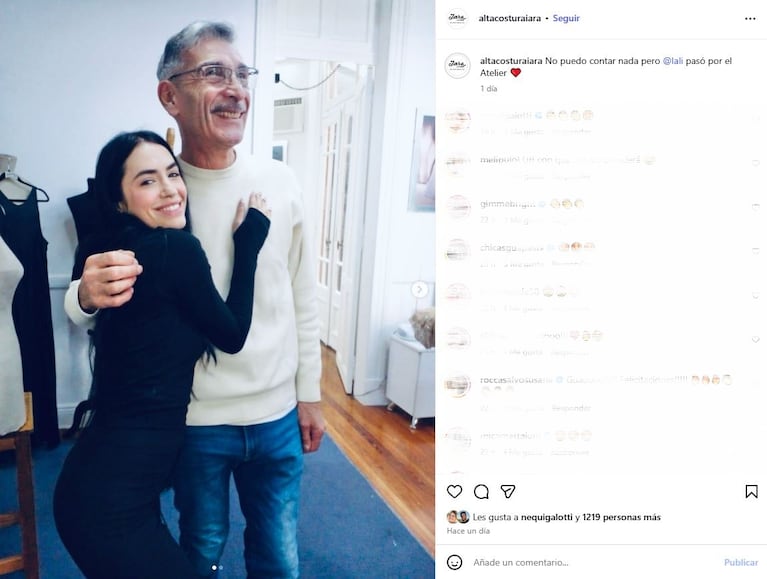 La publicación que encendió los rumores de casamiento de Lali Espósito y Pedro Rosemblat. Foto: Instagram (@altacosturaiara)