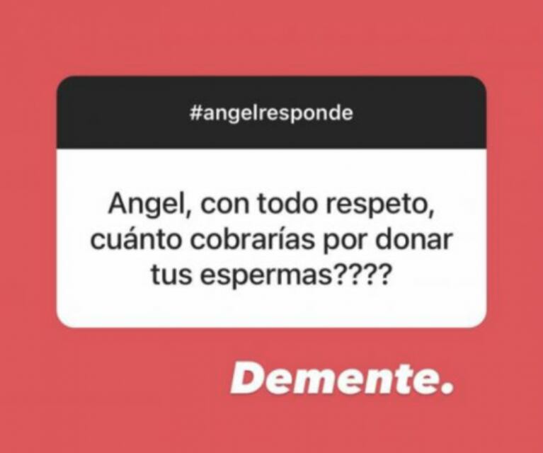 La reacción de Ángel de Brito cuando le preguntaron cuánto cobraría por donar su esperma: "Demente"