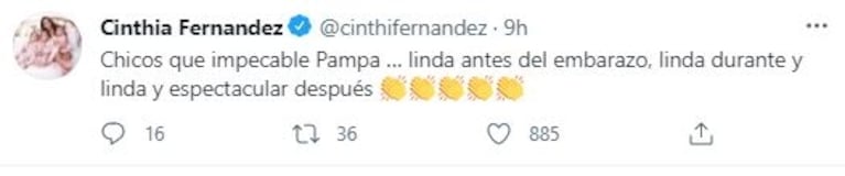 La reacción de Cinthia Fernández cuando vio a Ana, la hija de Pampita en La Academia: "Me dan ganas de ocho bebés"