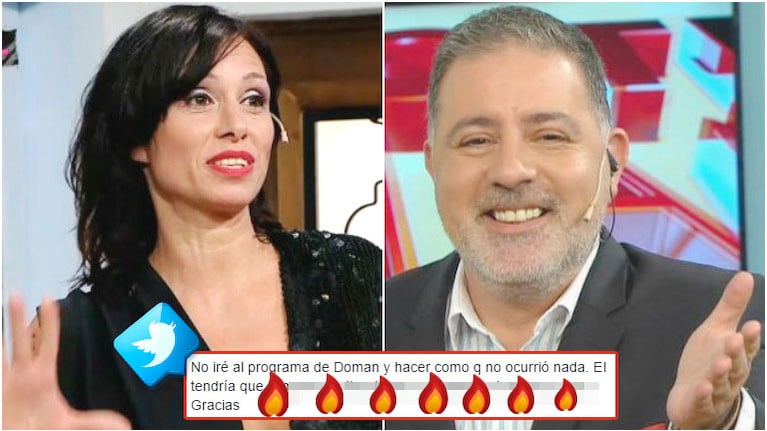La reacción de Érica García tras ser invitada por Doman a un mano a mano en su nuevo programa (Fotos: Web)