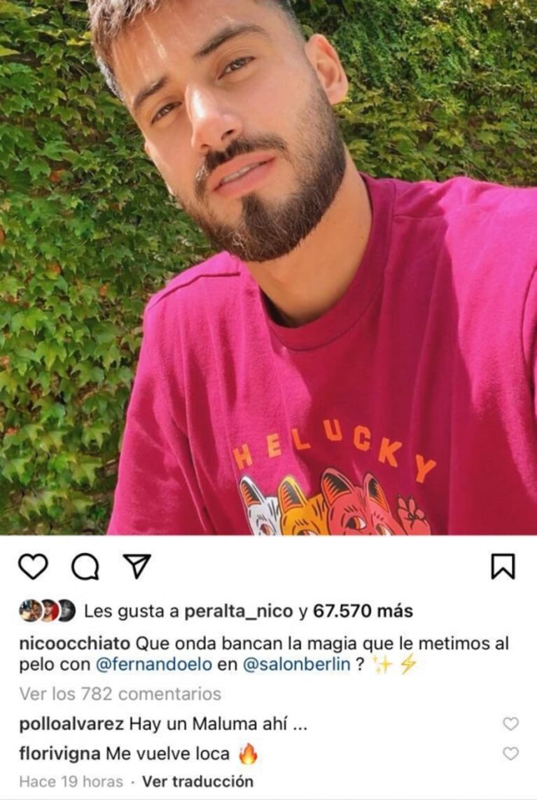 La reacción de Flor Vigna ante el cambio de look de Nico Occhiato: "Me vuelve loca"