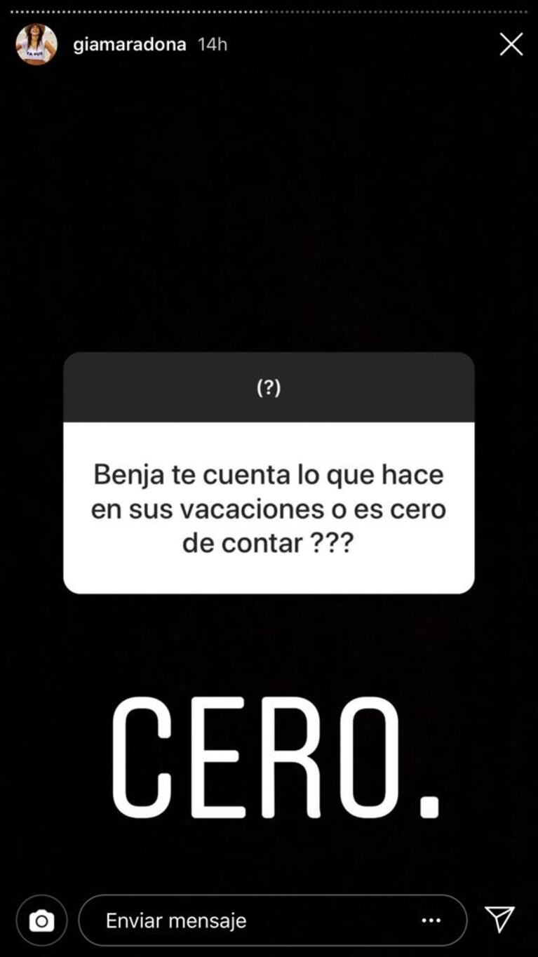 La reacción de Gianinna cuando le preguntaron por la relación de su hijo con la nueva novia del Kun Agüero
