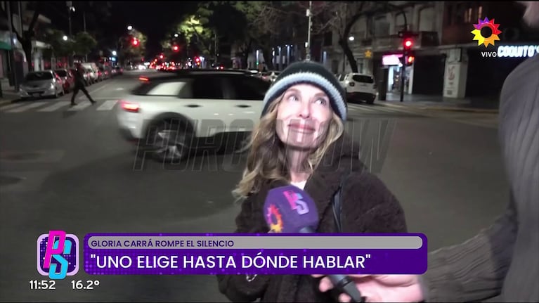 La reacción de Gloria Carrá cuando le preguntaron si se sorprendió con la denuncia de Cecilia Ce contra Nacho Levy por violencia (Foto: captura de eltrece).