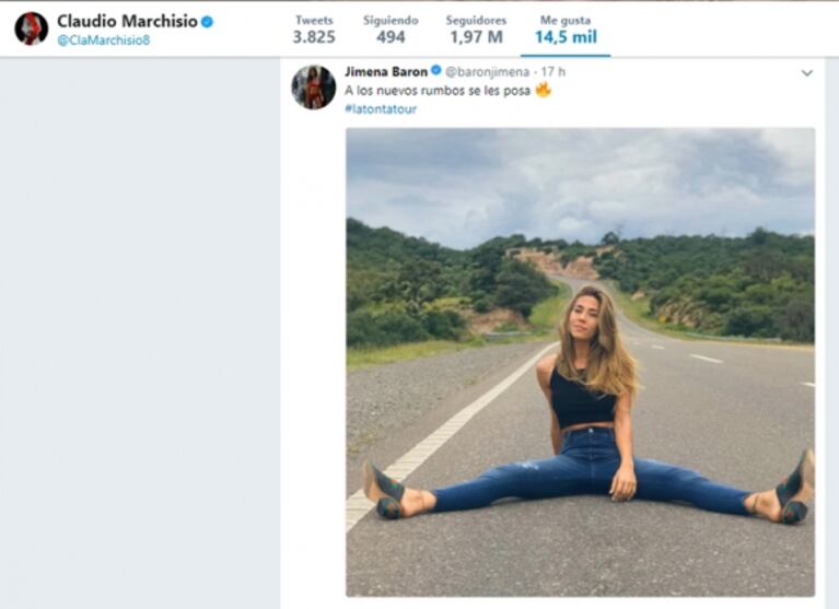 La reacción de Jimena Barón al recibir un me gusta de Claudio Marchisio: "Ese sí que me hace bajar la presión"