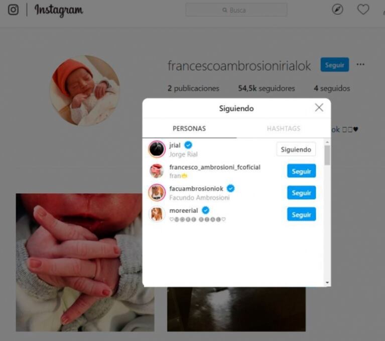 La reacción de Jorge Rial cuando le contaron que su nieto tiene Instagram: "Hija, le podés decir a Francesco que me siga"