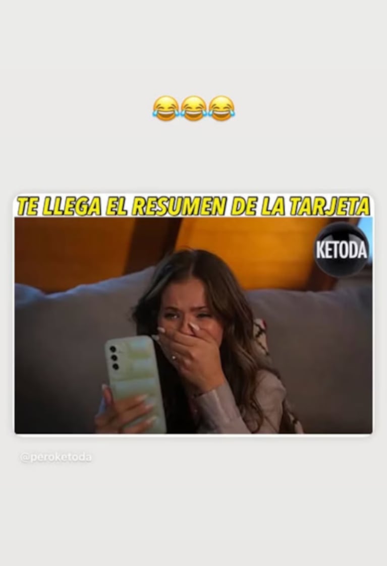 La reacción de la China Suárez a los comentarios sobre su trabajo: memes, humor y un mensaje para su equipo | Créditos: Instagram @sangrejaponesa