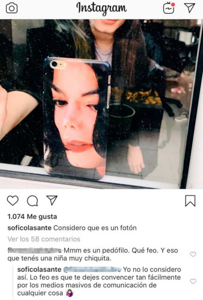 La reacción de la novia de Felipe Pettinato cuando una seguidora la criticó por idolatrar a un "pedófilo"