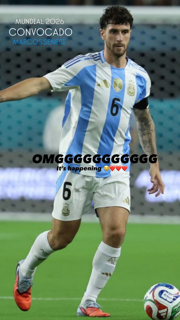 La reacción de la novia de Senesi: Captura: Instagram _kelci.rose_