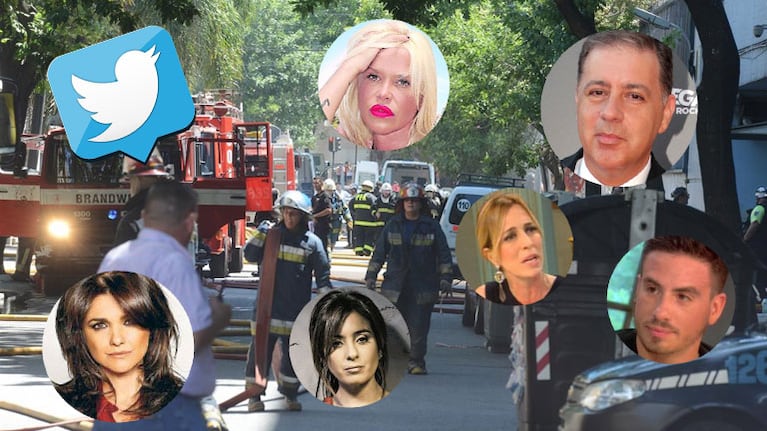 La reacción de los famosos y los periodistas de El Trece y TN por el voraz incendio en el canal. (Foto: Web)