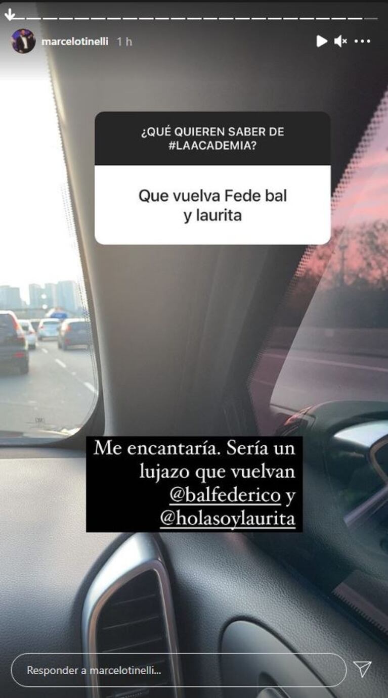 La reacción de Marcelo Tinelli sobre la posibilidad de que Laurita Fernández y Fede Bal bailen juntos en La Academia: "Sería un lujazo"