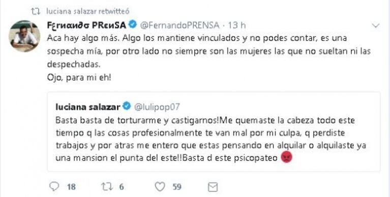 La reacción de Martín Redrado tras el escandaloso tweet de Luciana Salazar: "No me siento aludido"