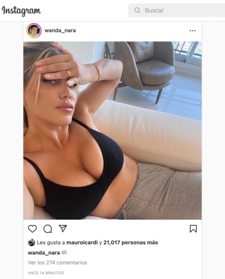 La reacción de Mauro Icardi al ver una foto sensual de Wanda Nara luego de que confirmara su separación