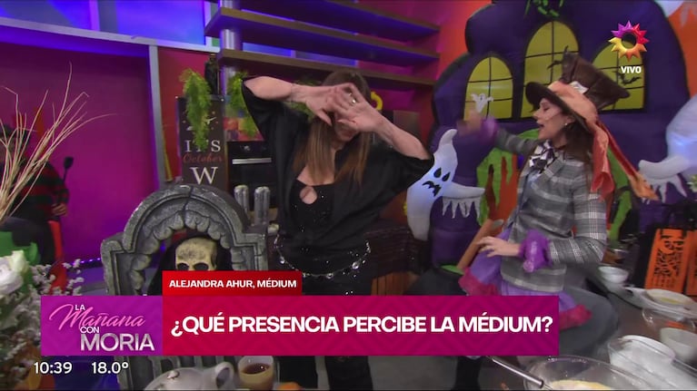 La reacción de Moria Casán cuando una medium le advirtió que Luis Vadalá estaba presente en el estudio de su programa (Foto: captura de eltrece).