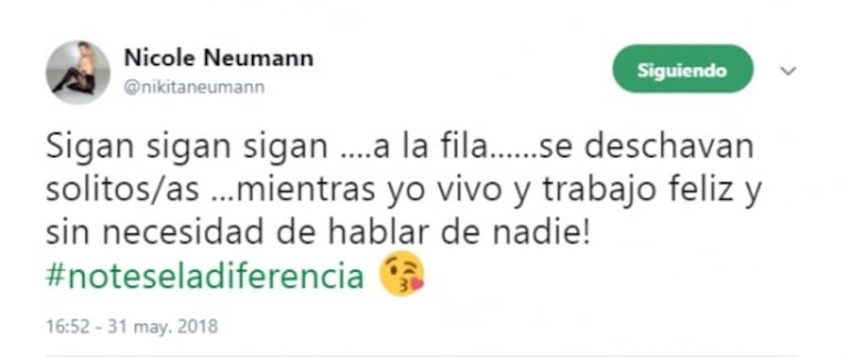 La reacción de Nicole Neumann tras las fuertes declaraciones de Ivana Figueiras: "Sigan a la fila"