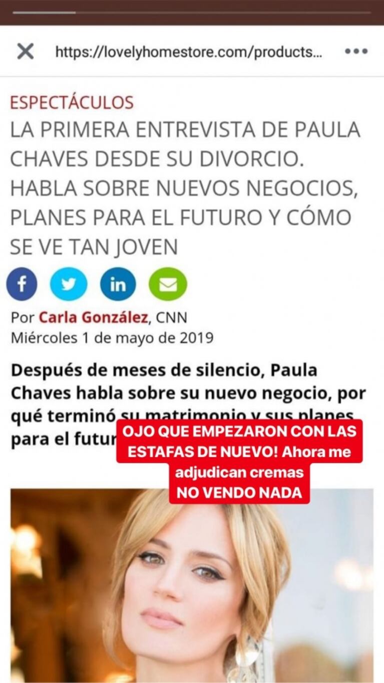 La reacción de Paula Chaves y Pedro Alfonso a una publicidad engañosa... ¡que anunciaba su divorcio!